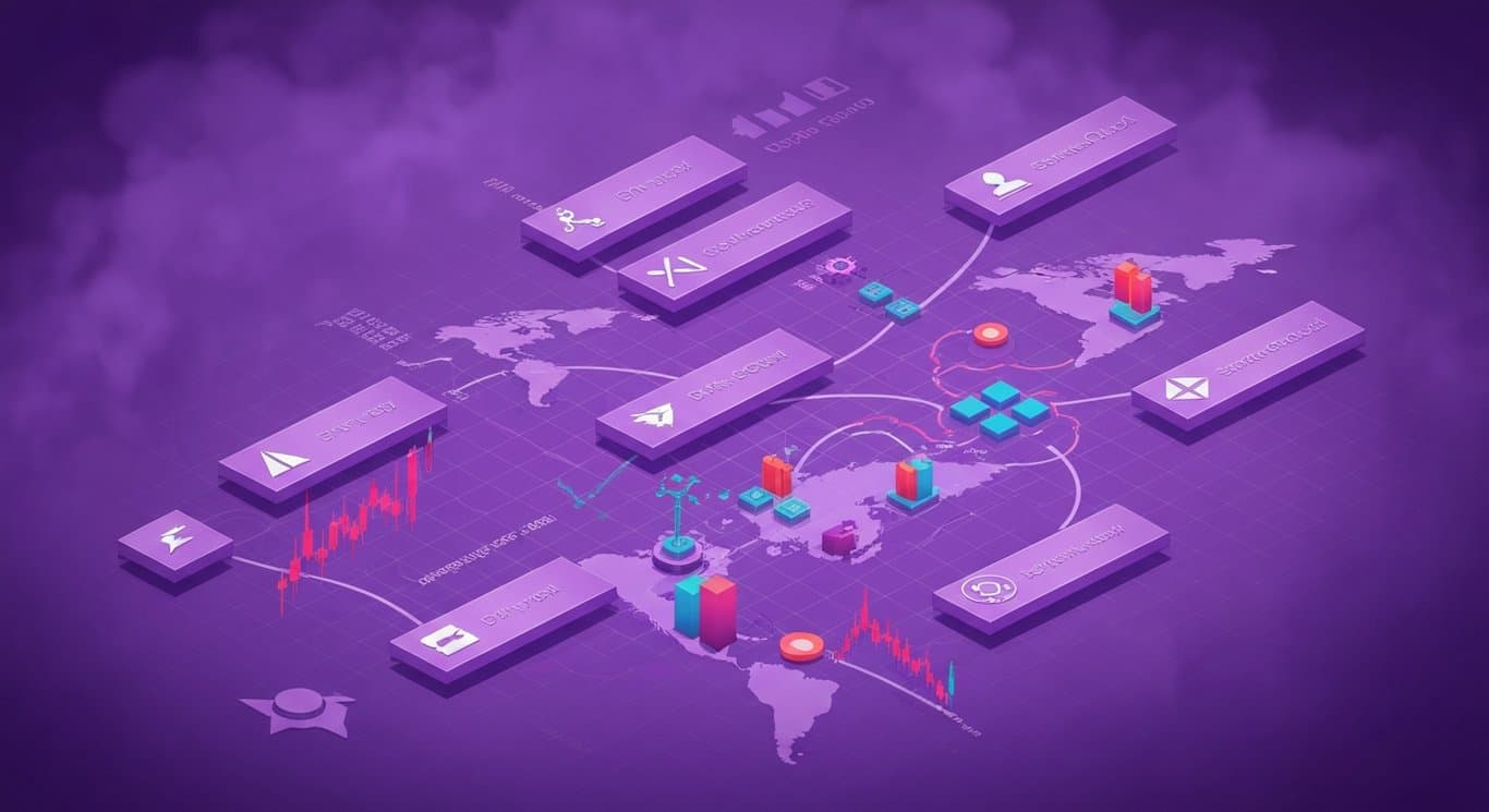 Global market volatility from Middle East conflict, energy price concerns, semiconductor selloff, supply chain stress, mixed