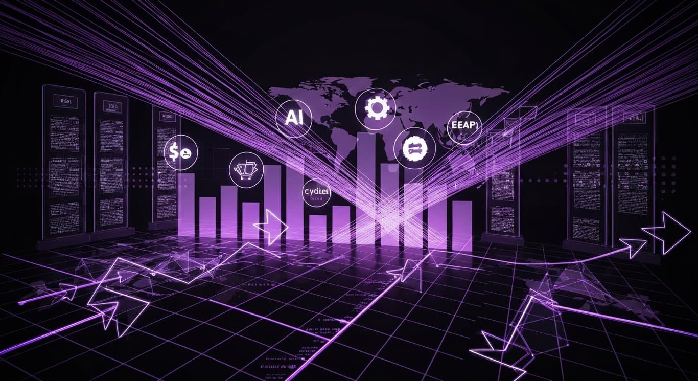S&P 500 highs with narrow market breadth, AI data center capex surge, infrastructure growth, easing geopolitical risk