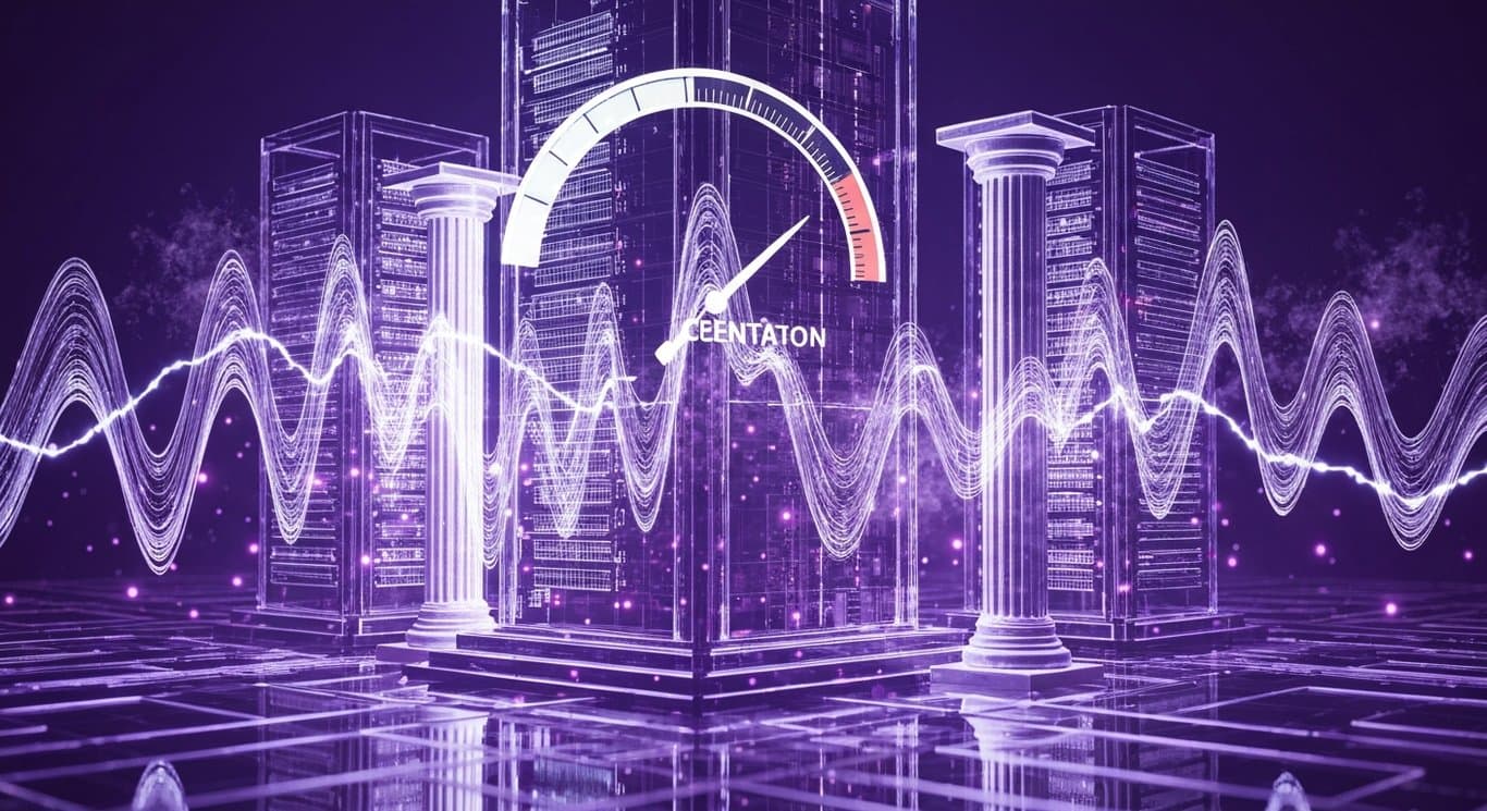 Big Tech AI capex, energy prices, sticky inflation, hawkish central banks, and market rotation visualization in purple theme