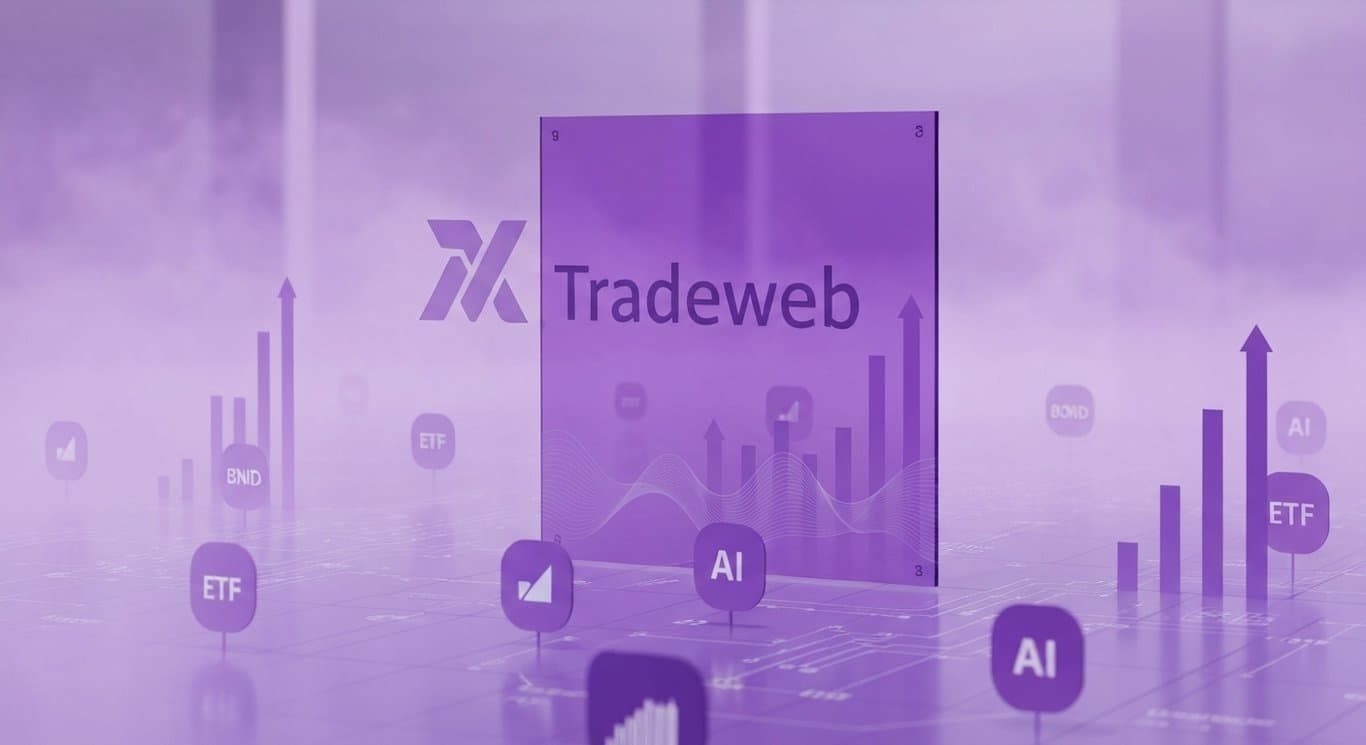 Tradeweb growth momentum visual with ICD acquisition impact, AI-driven trading strategy, and record electronic trading