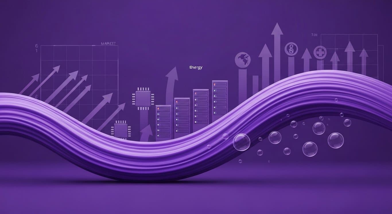AI investment wave with strong semiconductors, growing infrastructure, energy gains, divergence, and stock dispersion