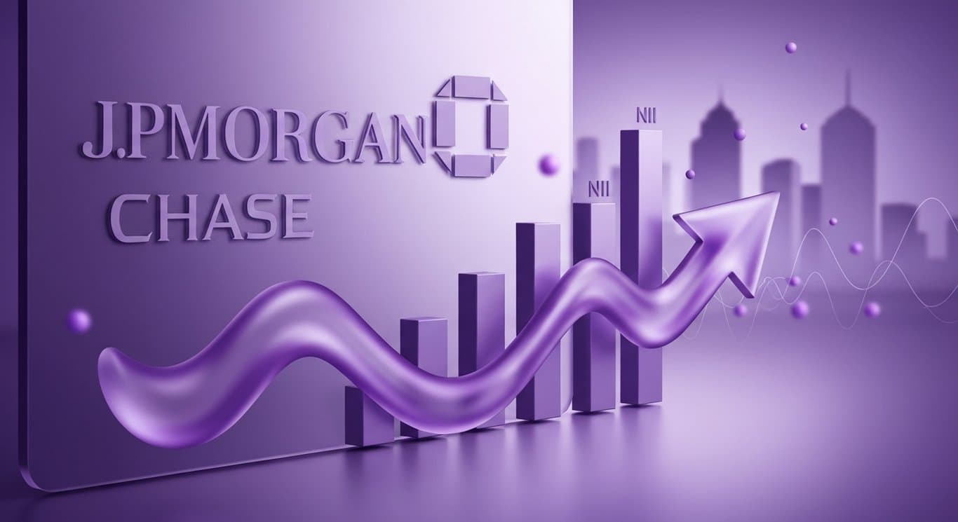 JPMorgan Chase Q4 earnings visual with falling investment banking fees, mixed US banking sector performance, NII strength and