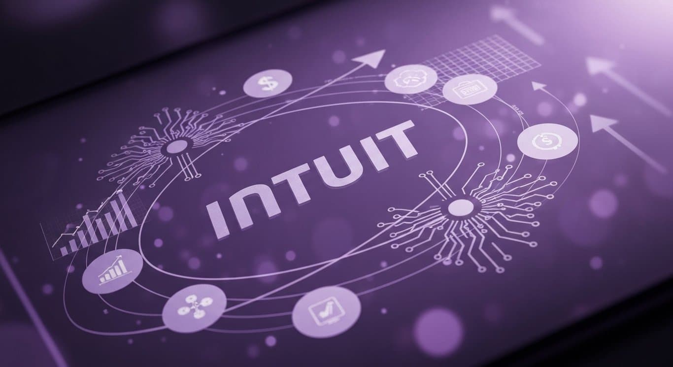 Intuit earnings beat and AI strategy in fintech, growth metrics visualization for investors