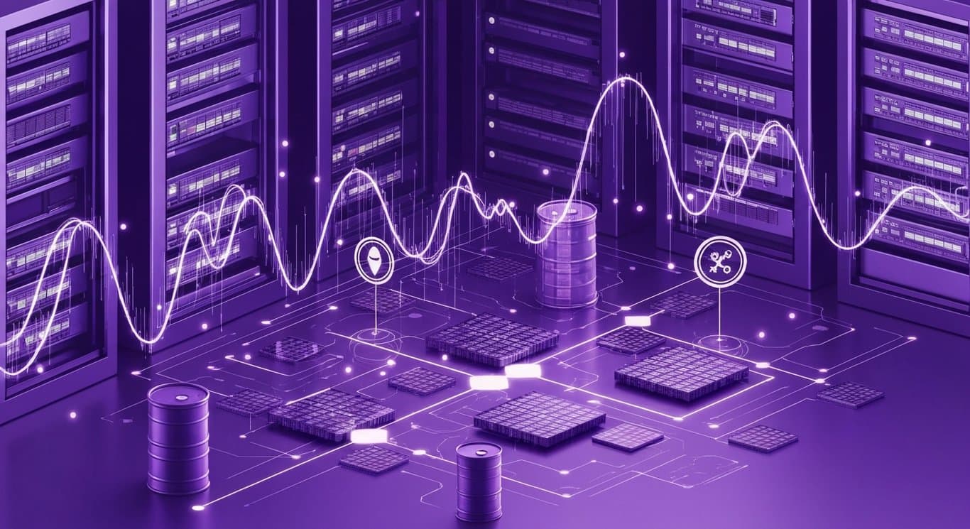 Energy price volatility with AI infrastructure and semiconductor sector performance amid market uncertainty and investor Sent