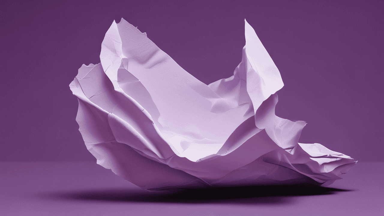Error message concept: Crumpled paper symbolizing exhaustion of resources.