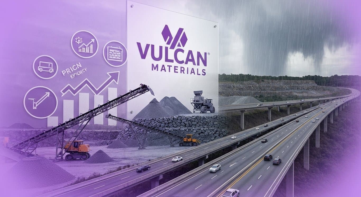 Vulcan Materials earnings analysis: weather-hit Q2, strong pricing power, disciplined operations, infrastructure spending tal