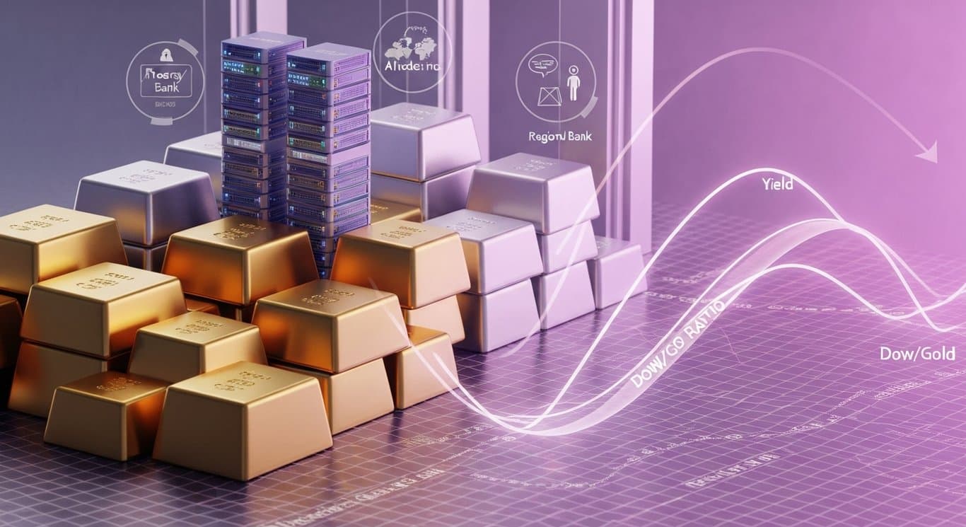 Precious metals surge and safe-haven signals with Dow/Gold ratio, AI concentration risk, energy sector rotation, and strong r