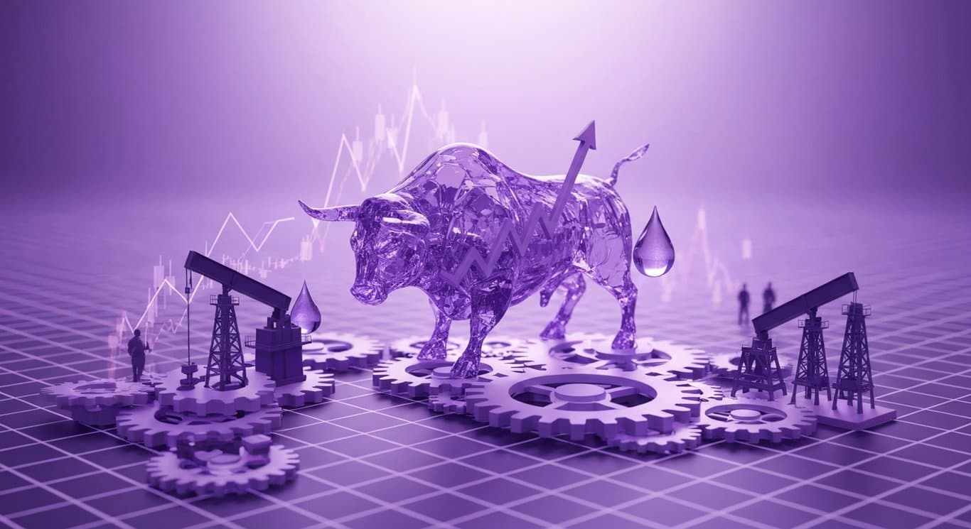 Market rally as oil prices fall; risk-on equities and rotation; industrials lead, energy lags; central bank rate-cut hopes,,