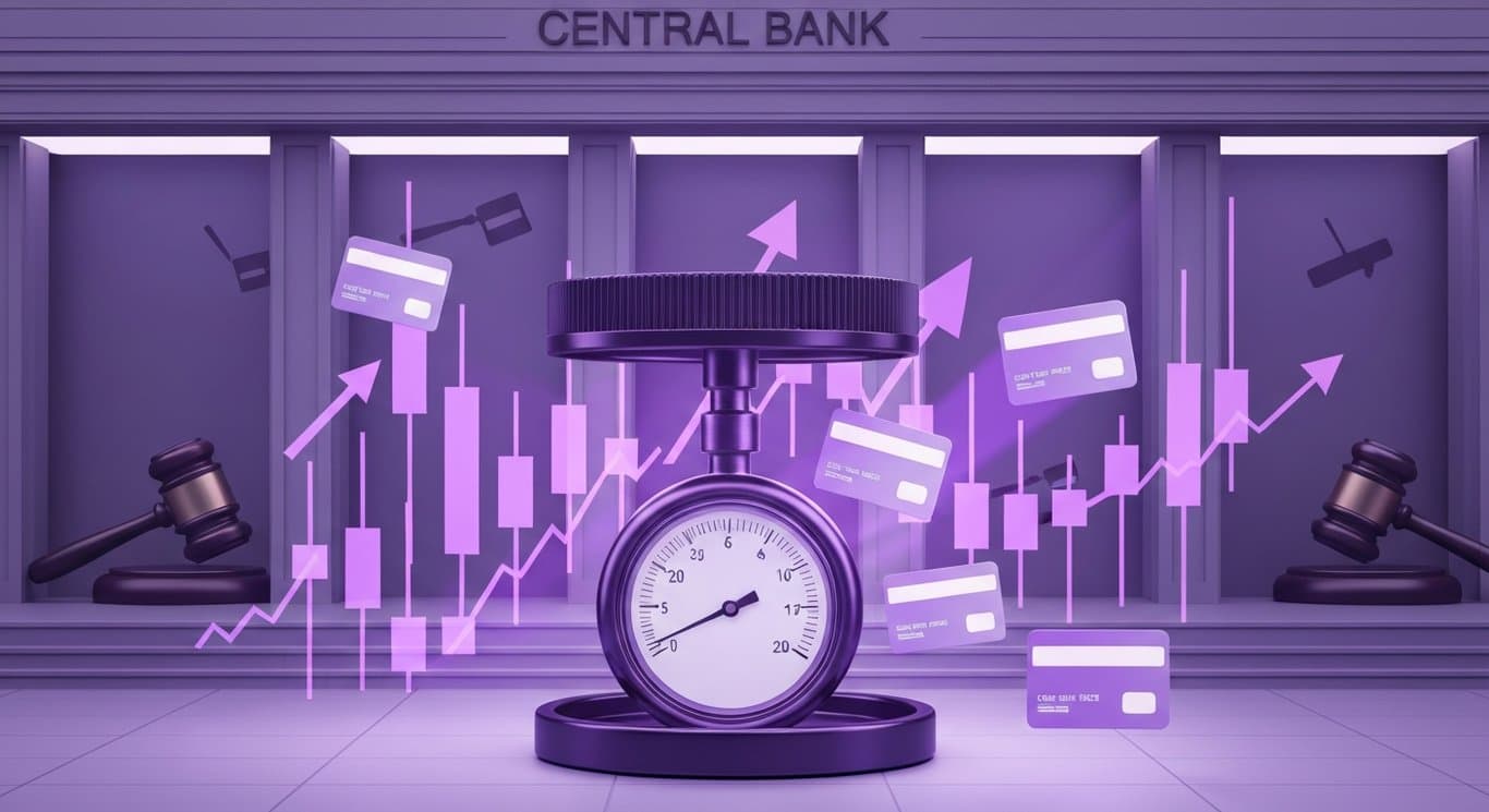 Financial market volatility from regulatory uncertainty, Fed probe, and credit card rate cap pressuring financial stocks