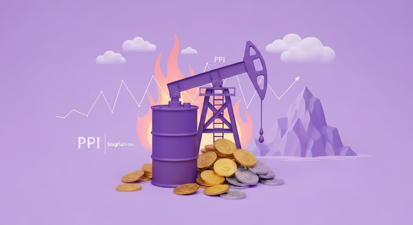 Oil surge on Iran conflict with falling gold and silver, rising inflation and stagflation risks, Treasury stress, hot PPI, co