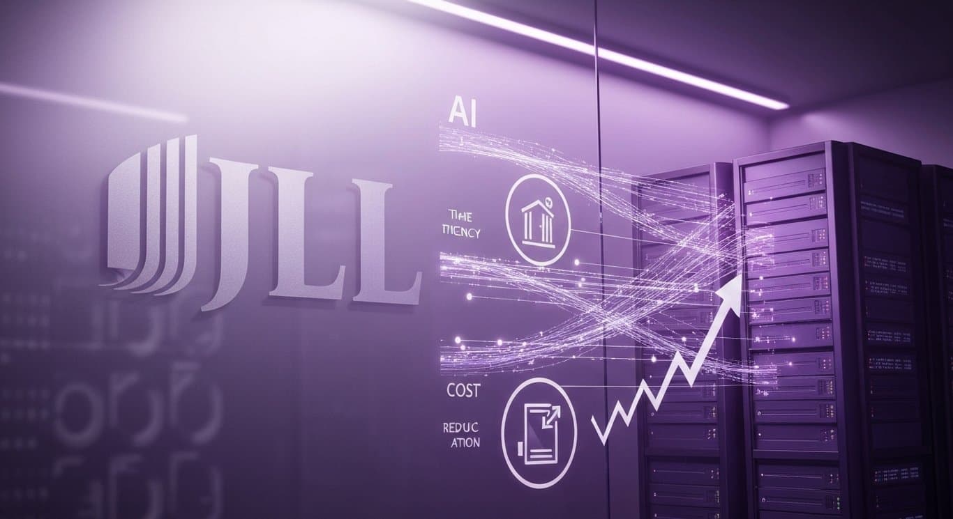 JLL AI strategy with Prism AI driving efficiency, cost reduction, and stock growth in commercial real estate, outperforming竞争