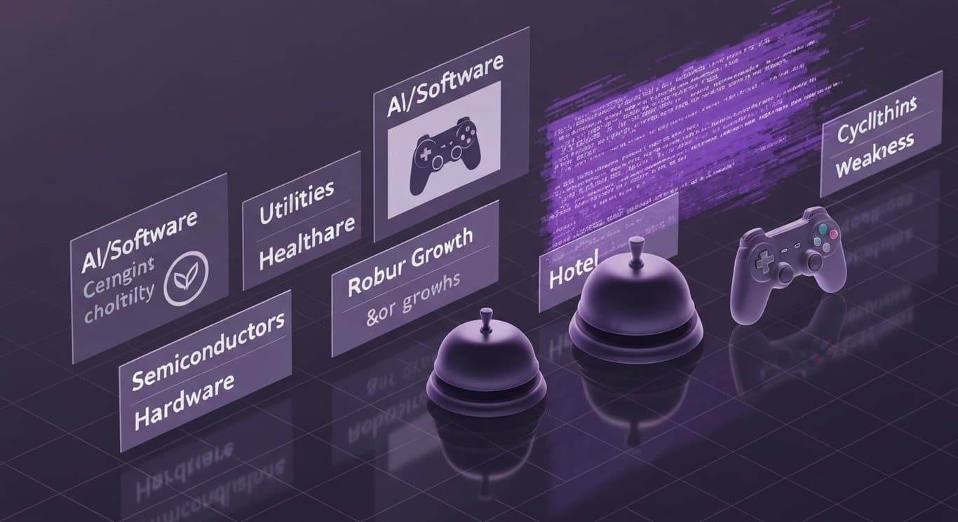 Market resilience with defensive sectors strength, tech divergence in semis vs AI software volatility, cyclical weakness in g