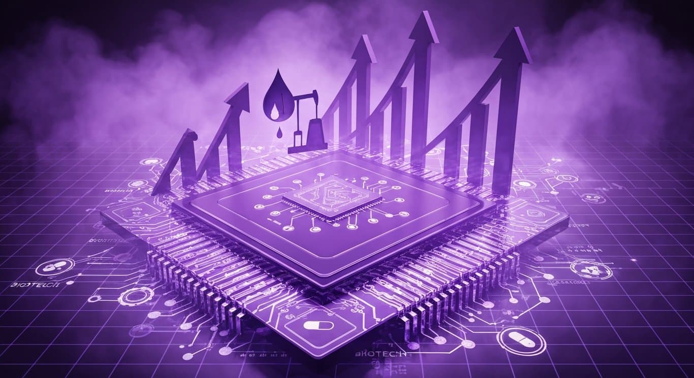 AI semiconductors lead market rally with tech strength, energy sector declines on eased Iran tensions, sector dispersion with